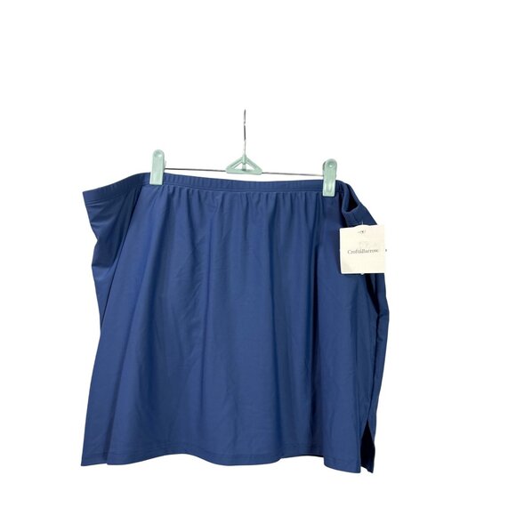 Croft & Barrow Womens 22W Tummy Slimmer Skirted Bottom Swimwear Blue New - Picture 1 of 8